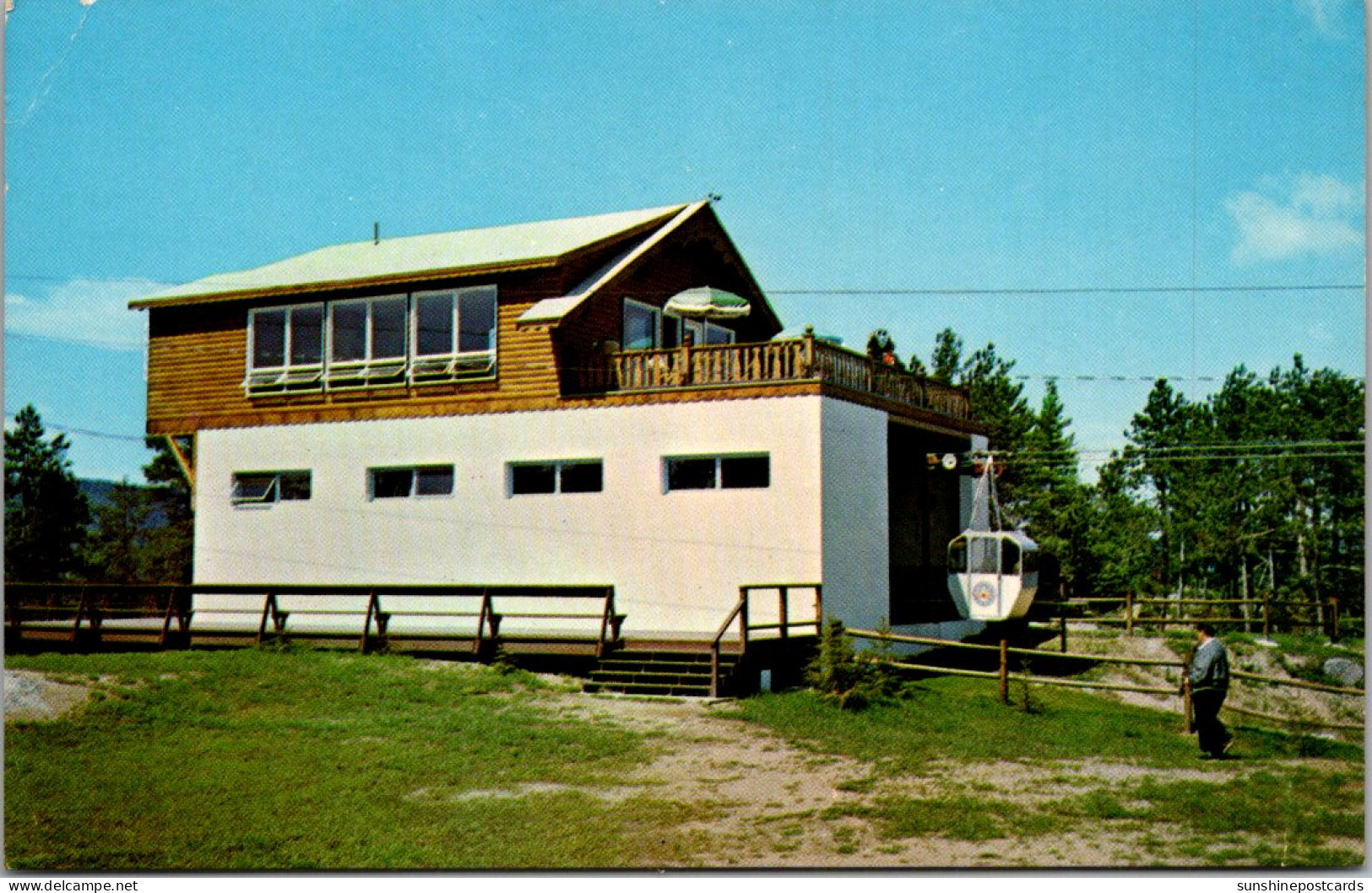 New Hampshire West Ossipee Mount Whittier Gondola Arriving At Summit And Snack Bar - White Mountains