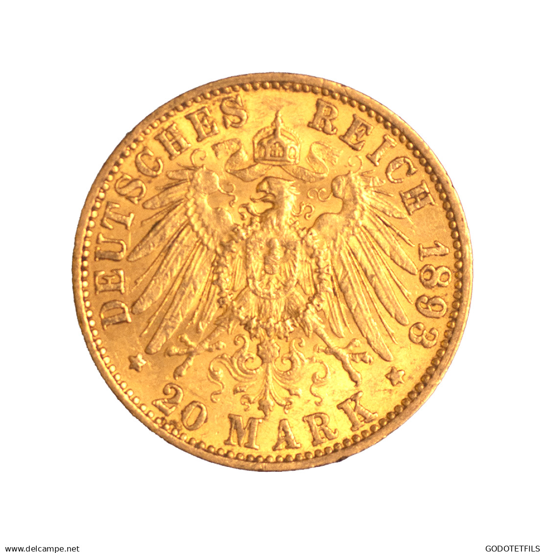 Allemagne-Ville Libre DHambourg 20 Mark 1893 Hambourg - 5, 10 & 20 Mark Oro