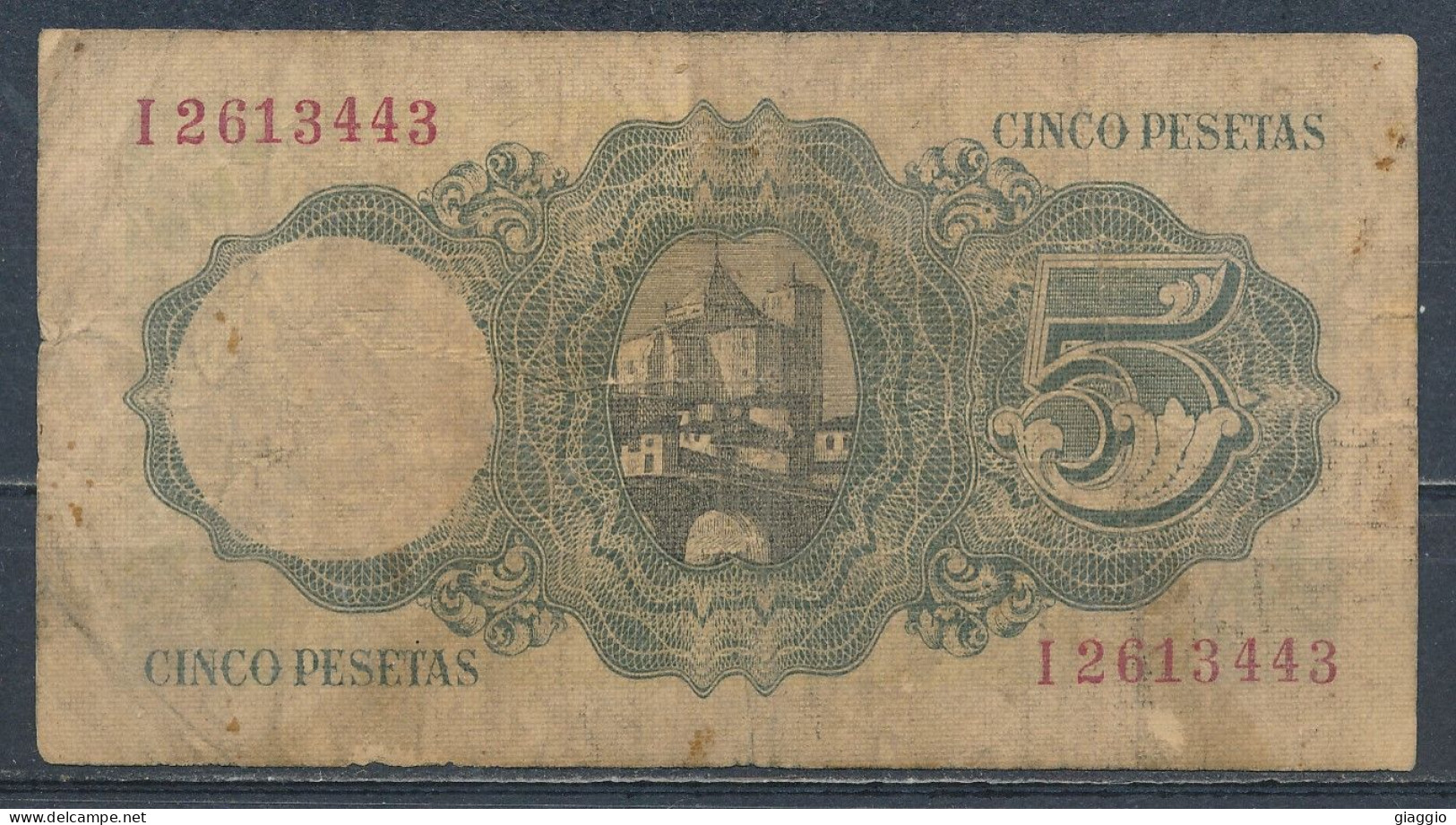 °°° SPAIN - 5 PESETAS 1951 °°° - 1-2 Peseten