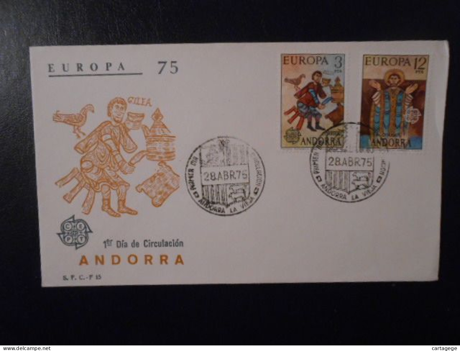 ANDORRE ESPAGNE FDC YT89/90 EUROPA 1975, ANDORRE LA VIEILLE - Sonstige & Ohne Zuordnung