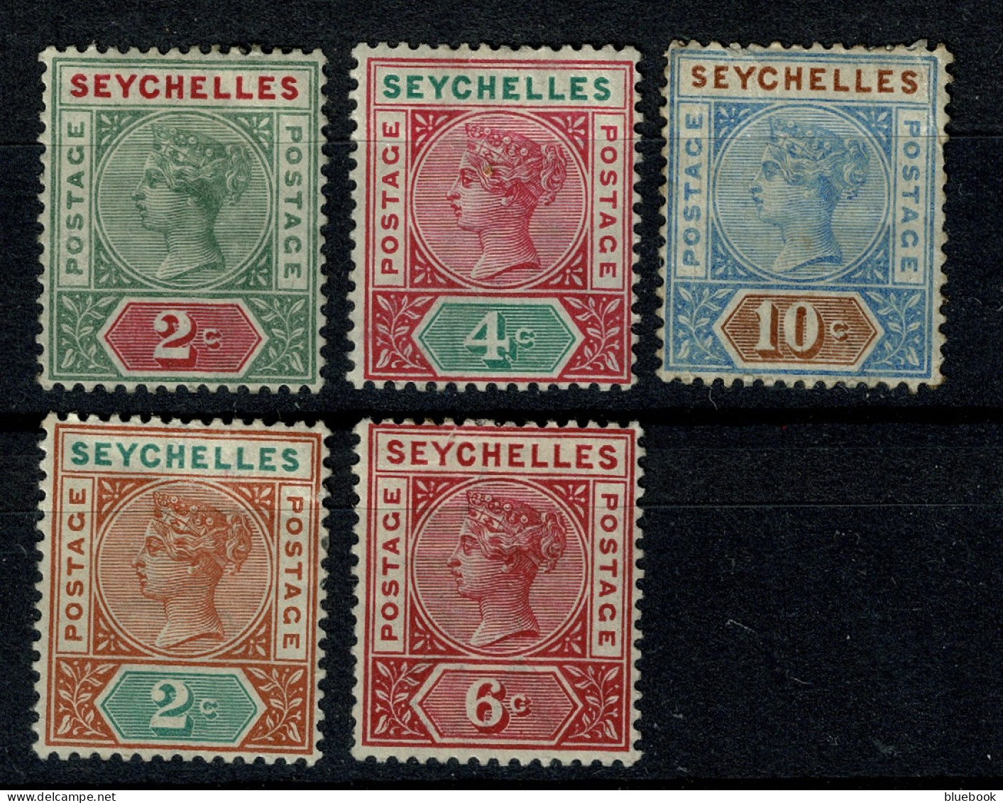 Ref 1608 -  Seychelles 5 QV Mounted Mint Stamps - Seychelles (...-1976)