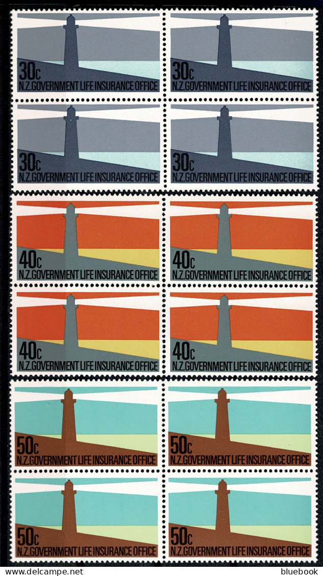 Ref 1609 - 1981 New Zealand Life Insurance Stamps In Blocks Of 4  - MNH Stamps SG L64/69 - Ungebraucht