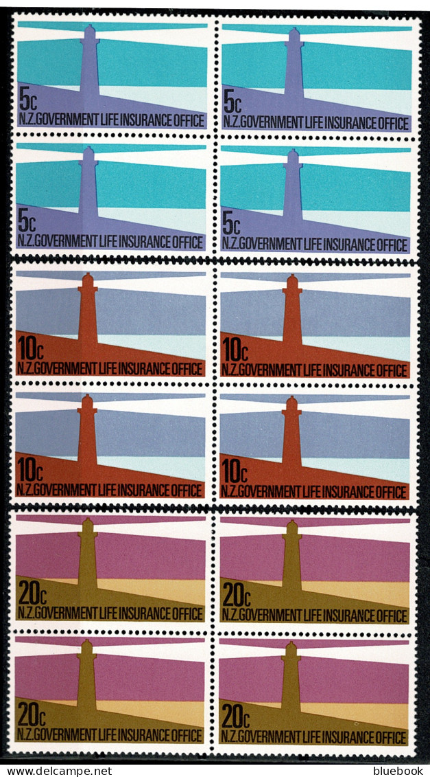 Ref 1609 - 1981 New Zealand Life Insurance Stamps In Blocks Of 4  - MNH Stamps SG L64/69 - Neufs