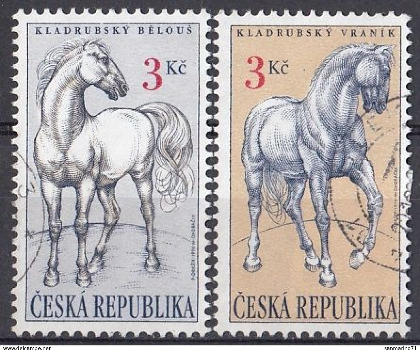 CZECH REPUBLIC 122-123,used,falc Hinged - Chevaux