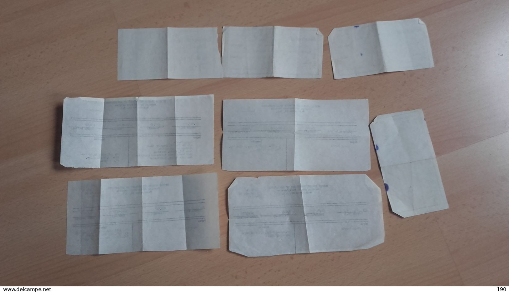 8 Documents.Rent Receipt.Hotel,USA Department Of Agriculture - Schecks  Und Reiseschecks