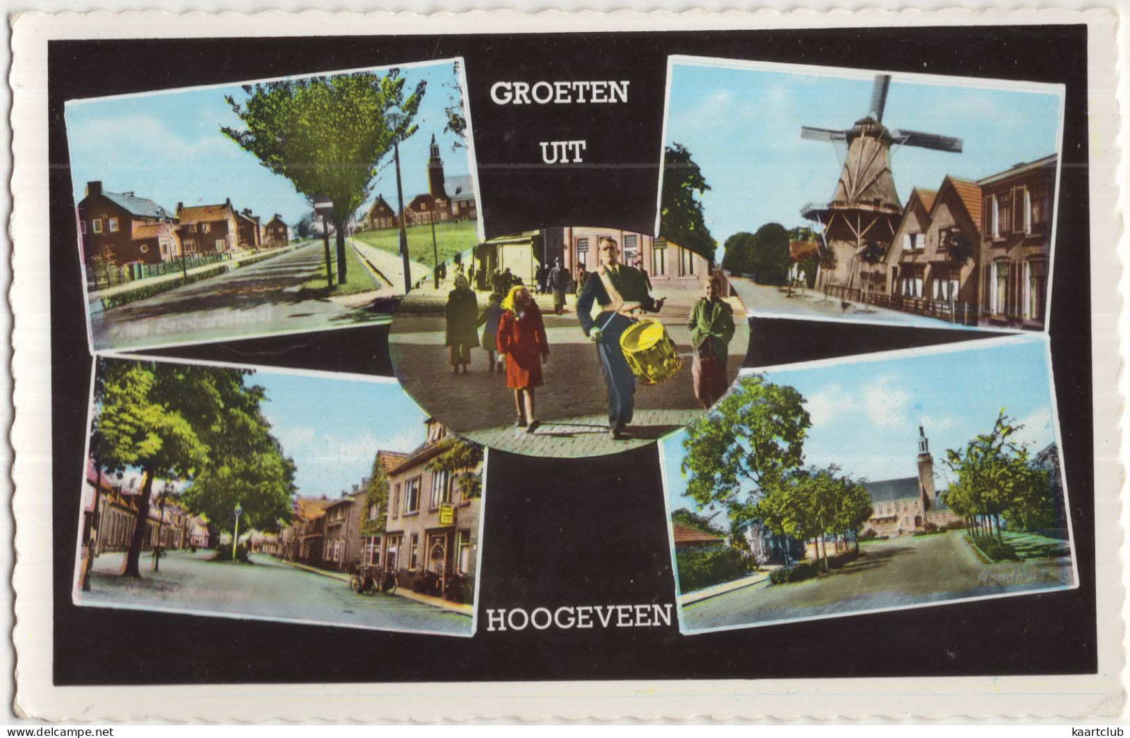 Groeten Uit Hoogeveen - (Drenthe, Nederland/Holland) - 1963 - Molen, Trommelslager, Kerk - Hoogeveen