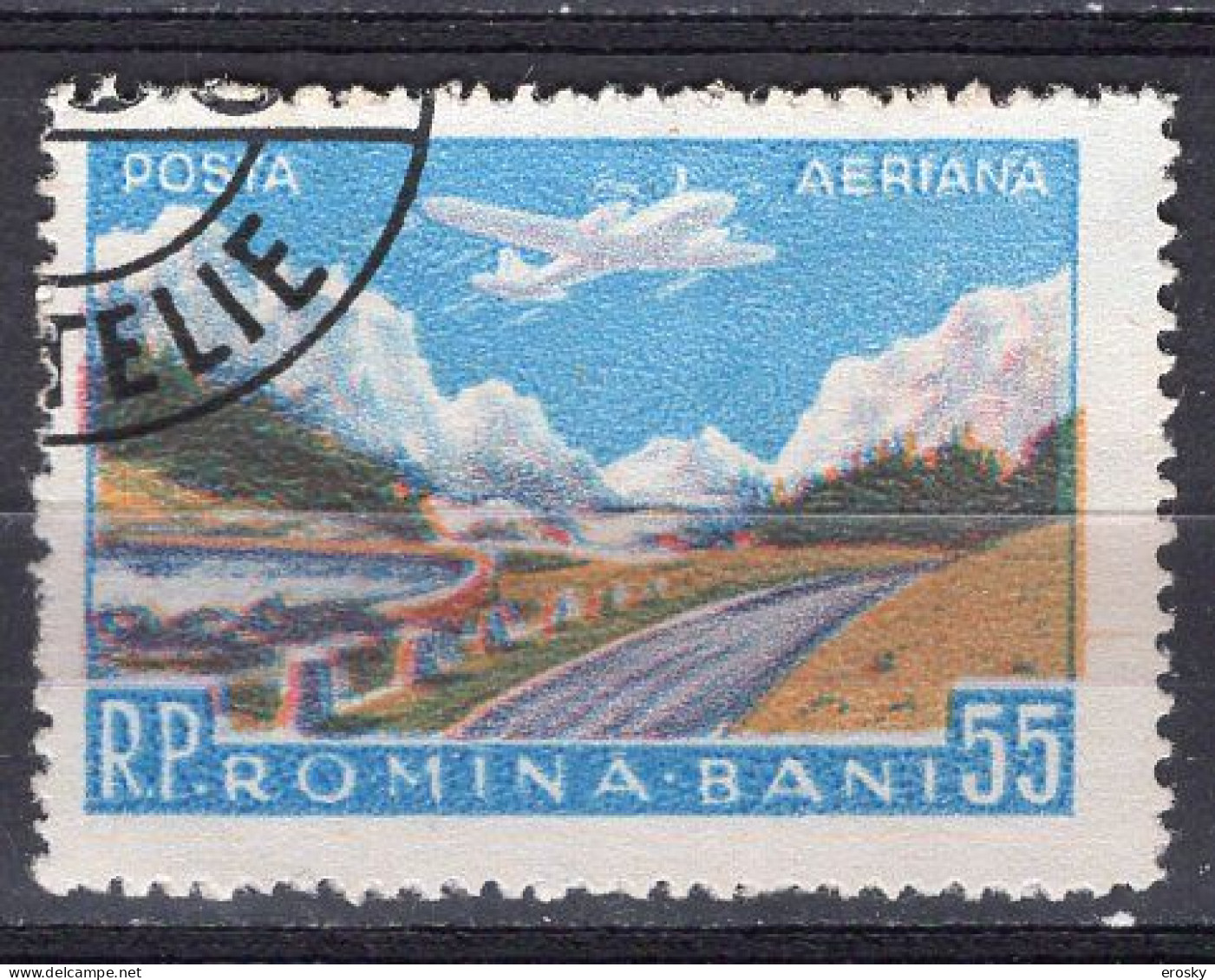 S2626 - ROMANIA ROUMANIE AERIENNE Yv N°66 - Usado