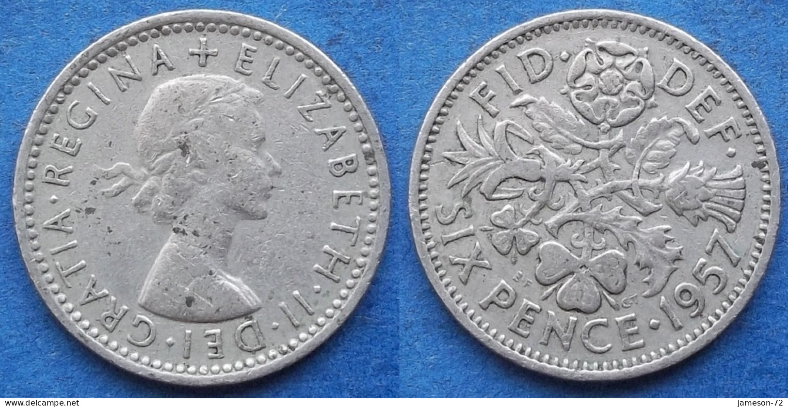 UK - 6 Pence 1957 KM# 903 Elizabeth II Pre-decimal (1952-71) - Edelweiss Coins - Autres & Non Classés
