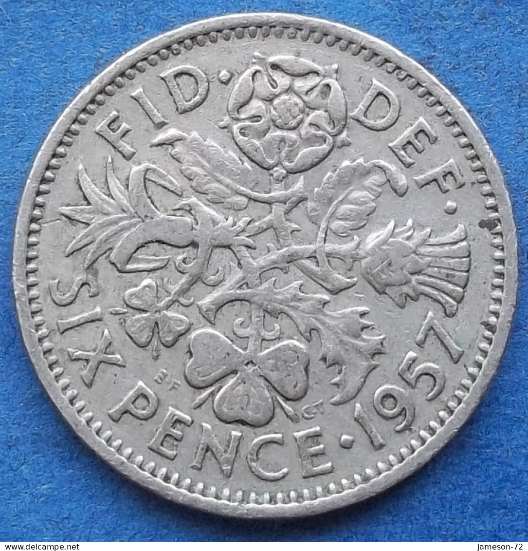 UK - 6 Pence 1957 KM# 903 Elizabeth II Pre-decimal (1952-71) - Edelweiss Coins - Sonstige & Ohne Zuordnung