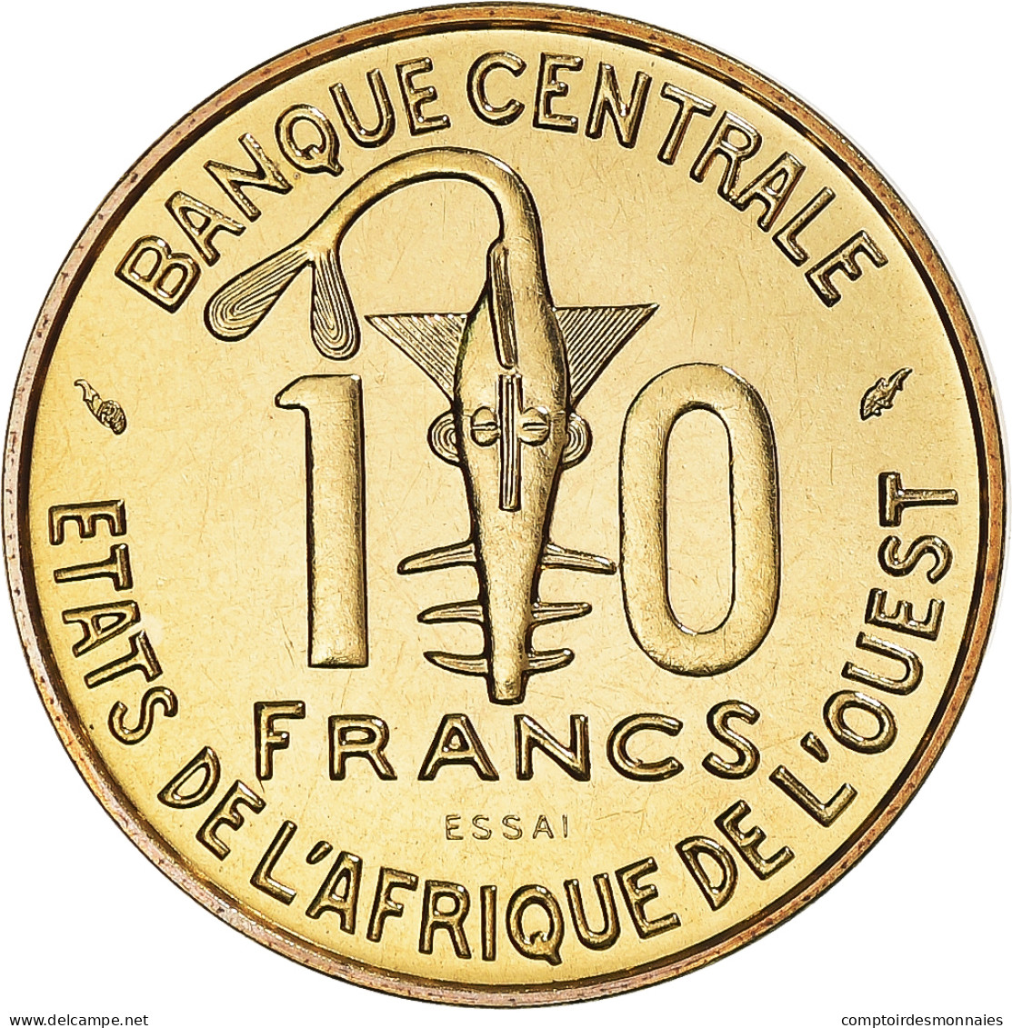 Monnaie, Communauté économique Des États De L'Afrique De L'Ouest, 10 Francs - Côte-d'Ivoire