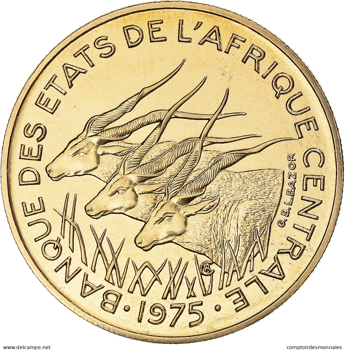 Monnaie, États De L'Afrique Centrale, 25 Francs, 1975, Monnaie De Paris, ESSAI - Cameroun