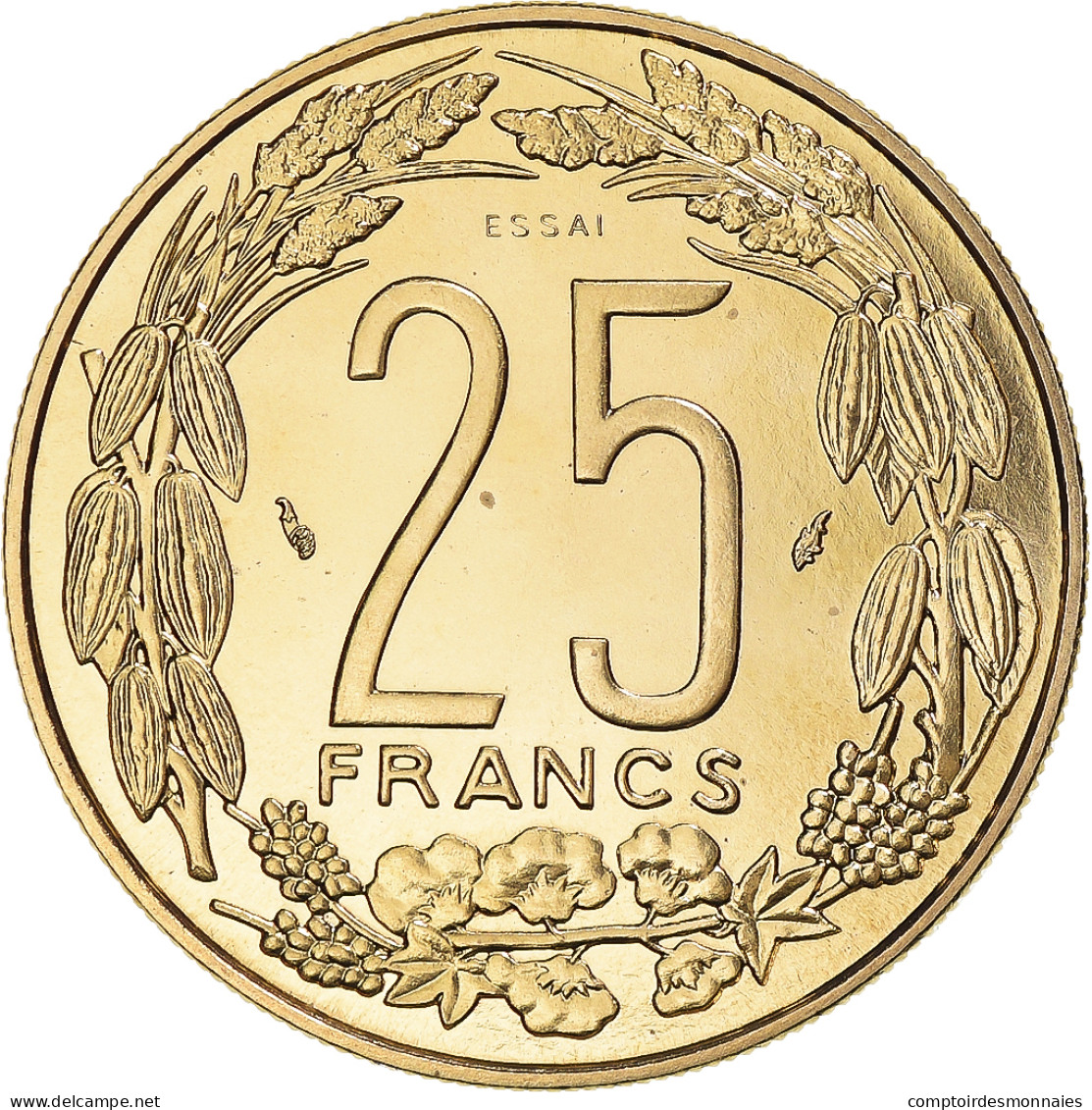 Monnaie, États De L'Afrique Centrale, 25 Francs, 1975, Monnaie De Paris, ESSAI - Kamerun