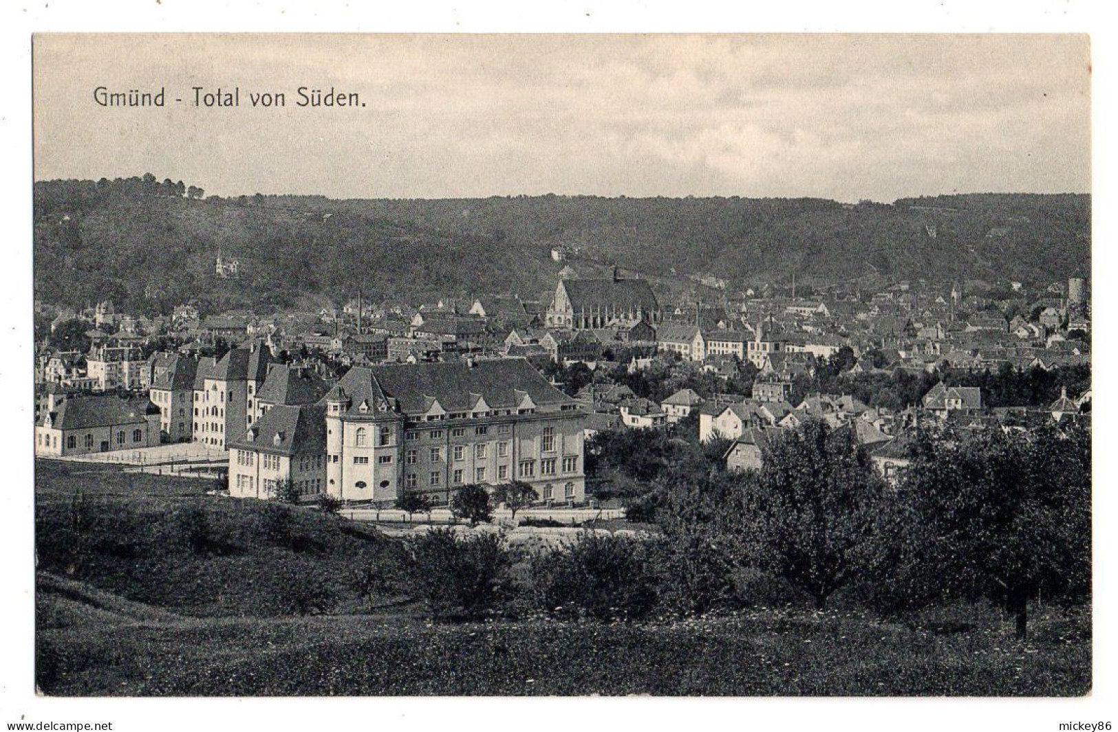 Allemagne--GMUEND--1915--Total Von Sueden..................beau  Cachet - Schwaebisch Gmünd