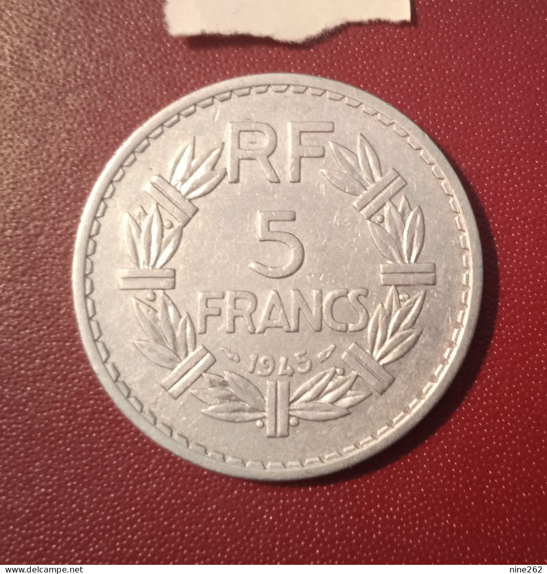 LAVRILLIER.....5 FRANCS 1945...............ALU........... - 5 Francs