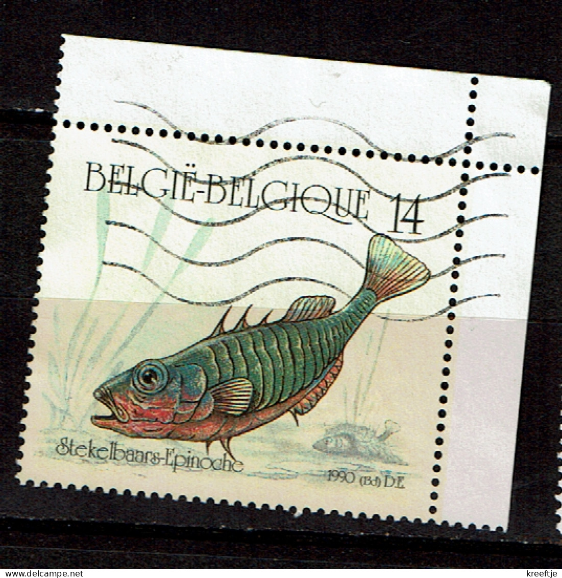 België / Belgique / Belgium / Belgien 14F Stekelbaars Uit 1990 (OBP 2383 ) - 1981-1990 Velghe