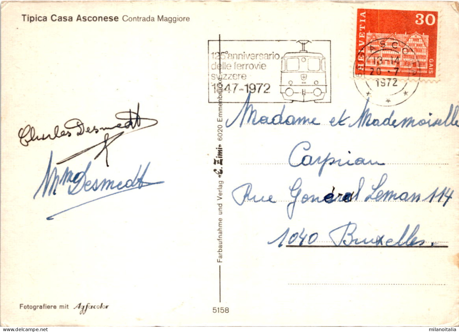 Tipica Casa Asconese - Contrada Maggiore (5158) * 20. 7. 1972 - Tenero-Contra