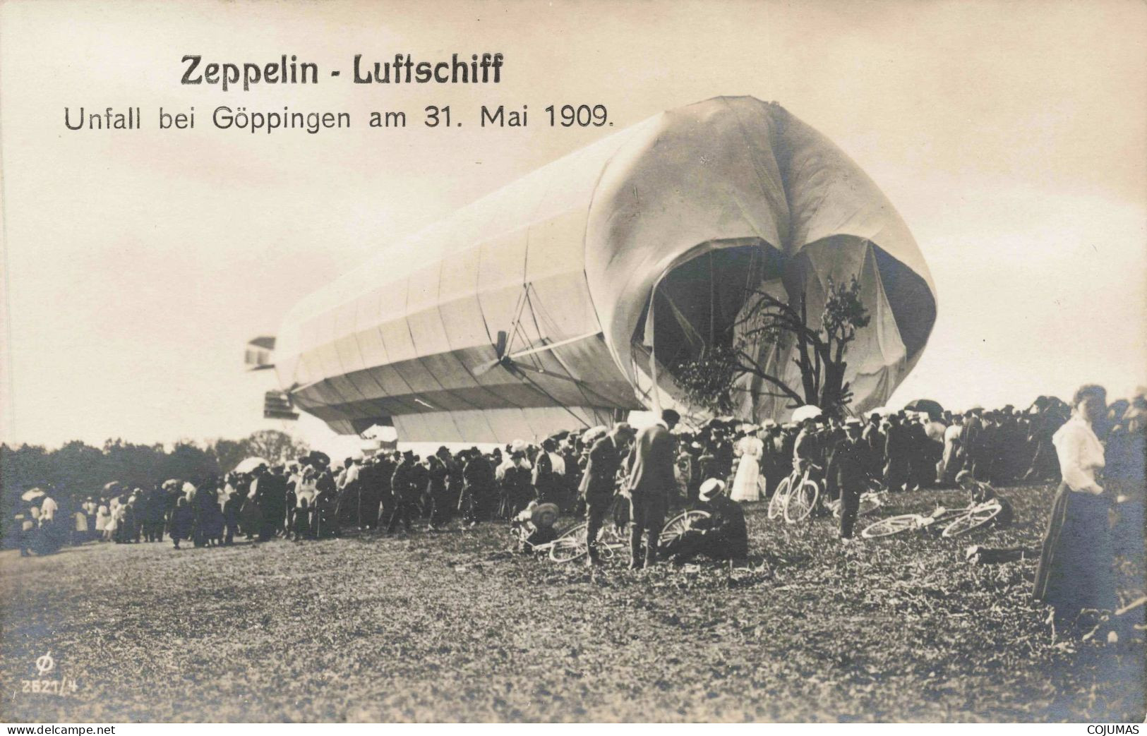 ALLEMAGNE - S14737 - Zepplin Luftschiff - Unfall Bei Göppingen Am 31 Mai 1909 - Aviation - L23 - Goeppingen