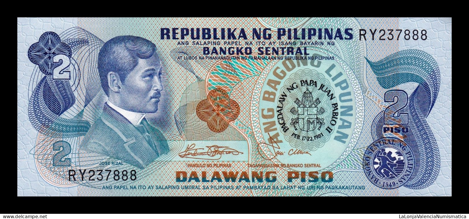 Filipinas Philippines 2 Piso Commemorative 1981 Pick 166 Sc Unc - Philippines