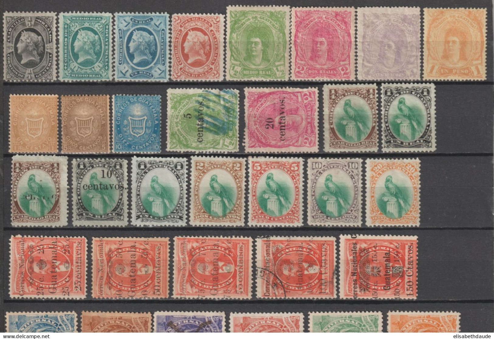 GUATEMALA - 1871/1895 - COLLECTION QUASI COMPLETE ! YVERT N° 1/3 + 7/54 + 56/61A TOUS ETATS - COTE IMPORTANTE ! - Guatemala