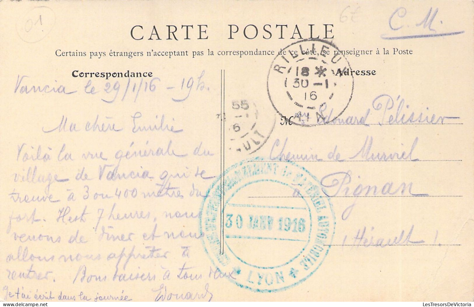 FRANCE - 01 - VANCIA - Vue Générale - Carte Postale Ancienne - Unclassified