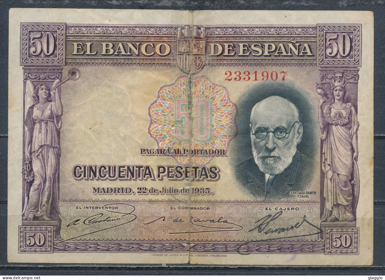 °°° SPAIN - 50 PESETAS 1928 °°° - 50 Pesetas