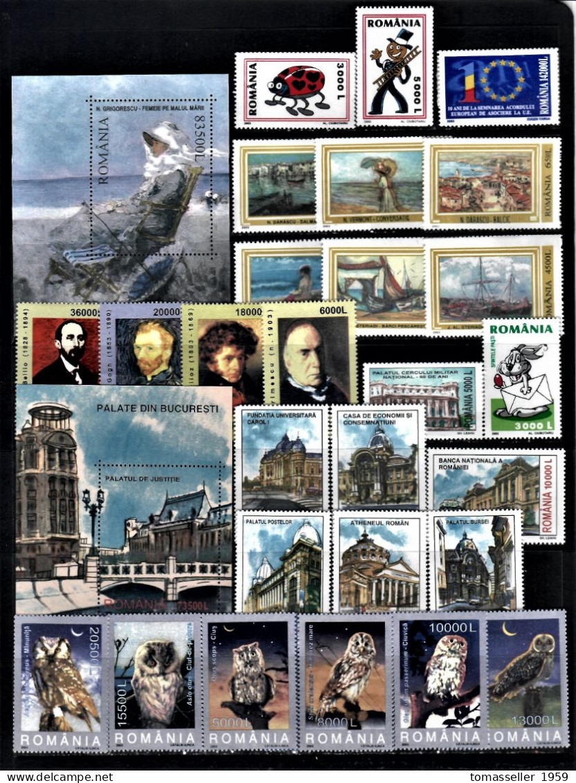 Romania- 2003 Full  Year Set - 23 Issues ( 57 St.+7 S/s.).MNH** - Años Completos