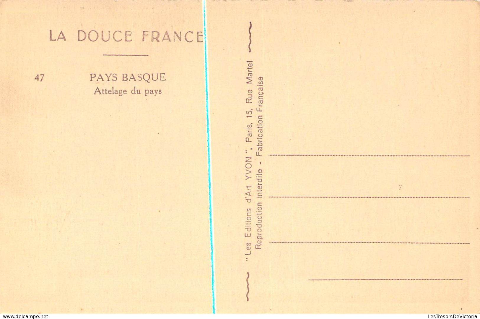 FRANCE - 64 - Pay Basque - Attelage Du Pays - Edition D'art YVON - Carte Postale Ancienne - Andere & Zonder Classificatie