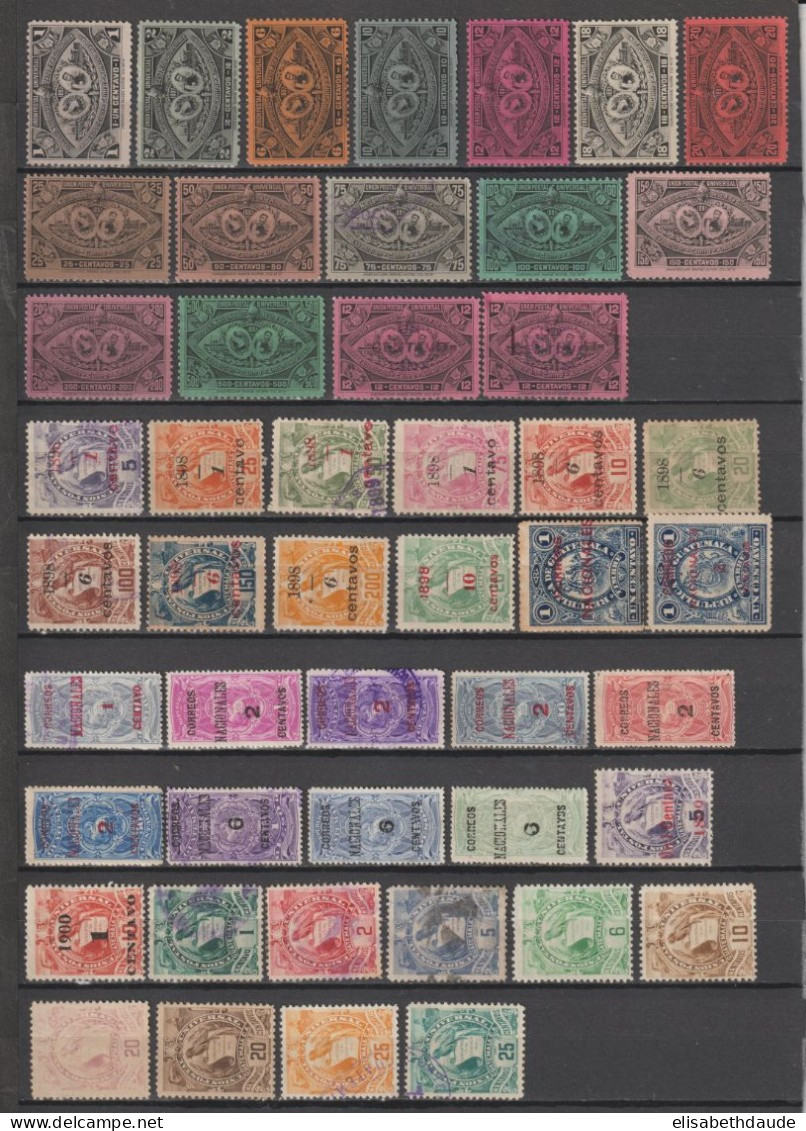 GUATEMALA - 1897/1900 - COLLECTION QUASI COMPLETE ! YVERT N° 62/113 SAUF 76 (NON EMIS) ET 84 - COTE 630/650 EUR ! - Guatemala