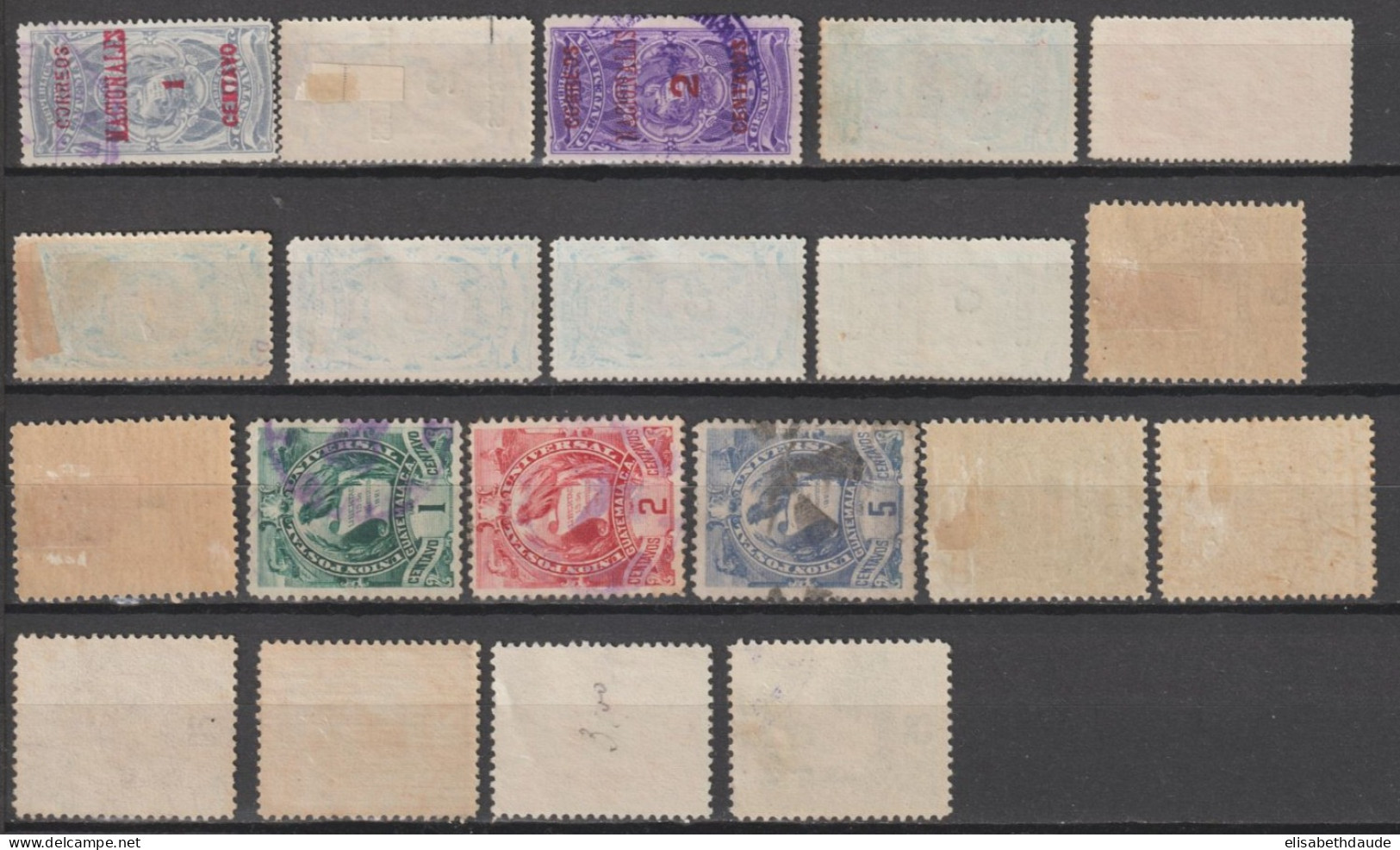 GUATEMALA - 1897/1900 - COLLECTION QUASI COMPLETE ! YVERT N° 62/113 SAUF 76 (NON EMIS) ET 84 - COTE 630/650 EUR !