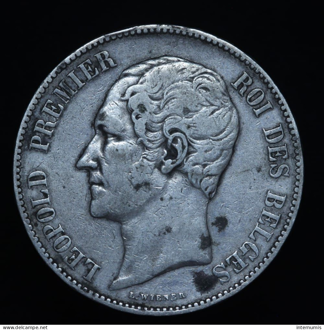 Rare - Belgique / Belgium, Léopold I, 5 Francs, 1851 (1851/50), , Argent (Silver), TTB (EF), KM#17, Morin.41b - 5 Francs