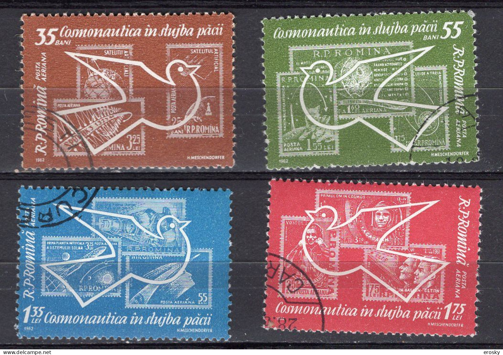 S2696 - ROMANIA ROUMANIE AERIENNE Yv N°162/65 - Oblitérés