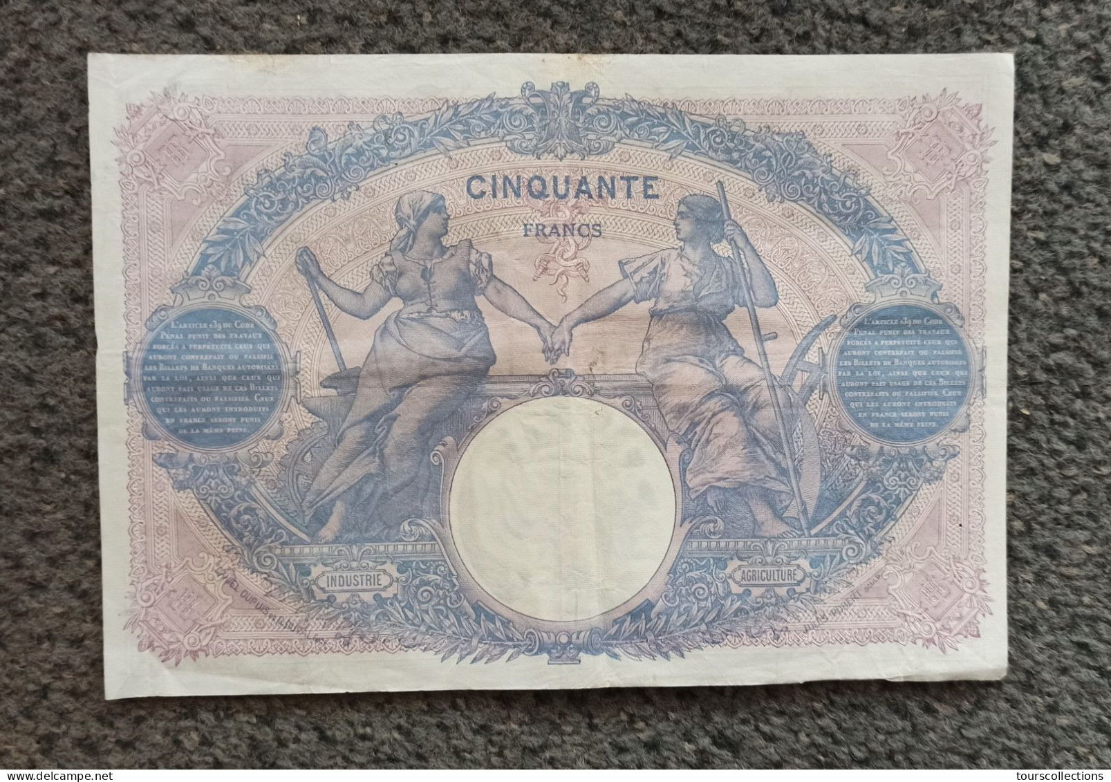 FRANCE Billet De 50 Francs 1915 (11 Octobre) BLEU ET ROSE état TTB+ Alphabet M 6471 N° Fayette : F 14 / 28 - 50 F 1889-1927 ''Bleu Et Rose''