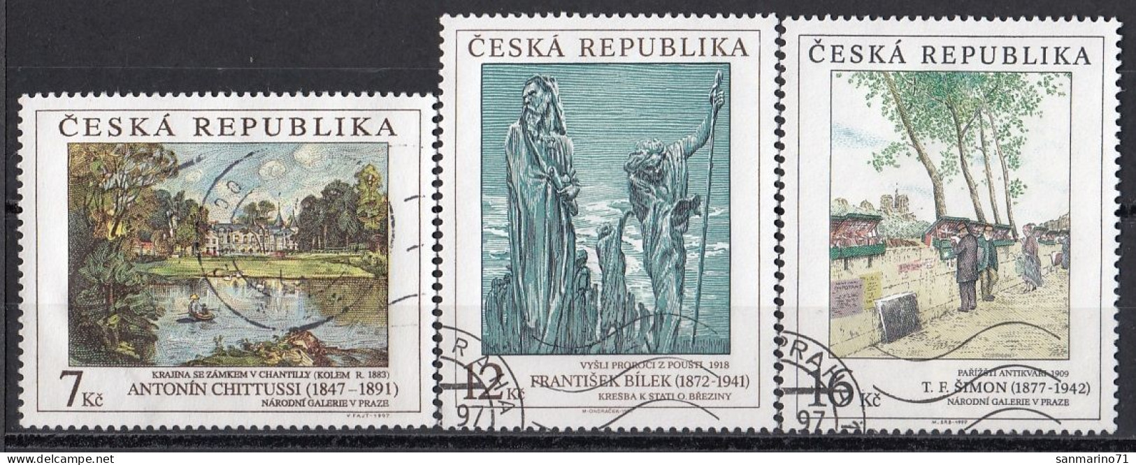 CZECH REPUBLIC 161-163,used,falc Hinged - Used Stamps