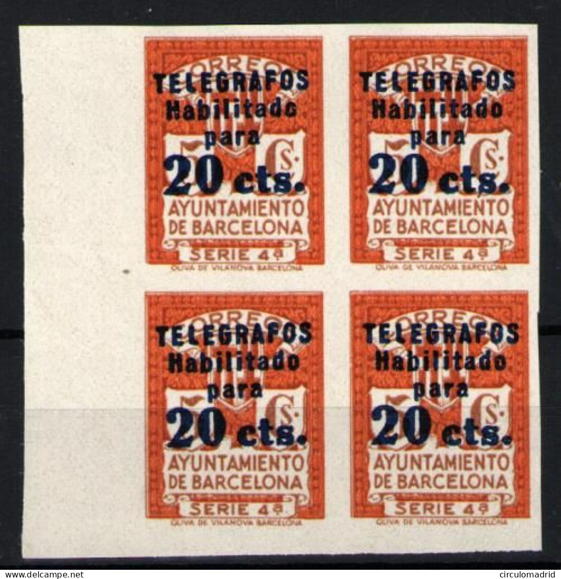 Barcelona (Telégrafos) Nº 11s. Año 1930 - Nuevos
