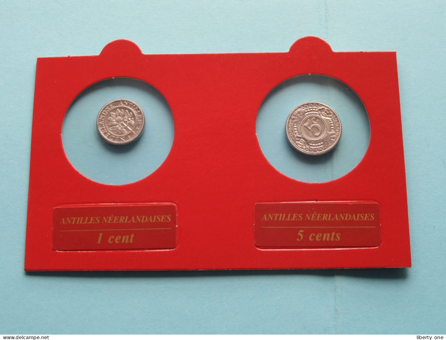 Set Of 2 Coins > 1 Cent (1993) & 5 Cents (1997) > ( Monnaies Du Monde > Editions ATLAS ) Antilles NL ( Voir SCANS ) ! - Antillas