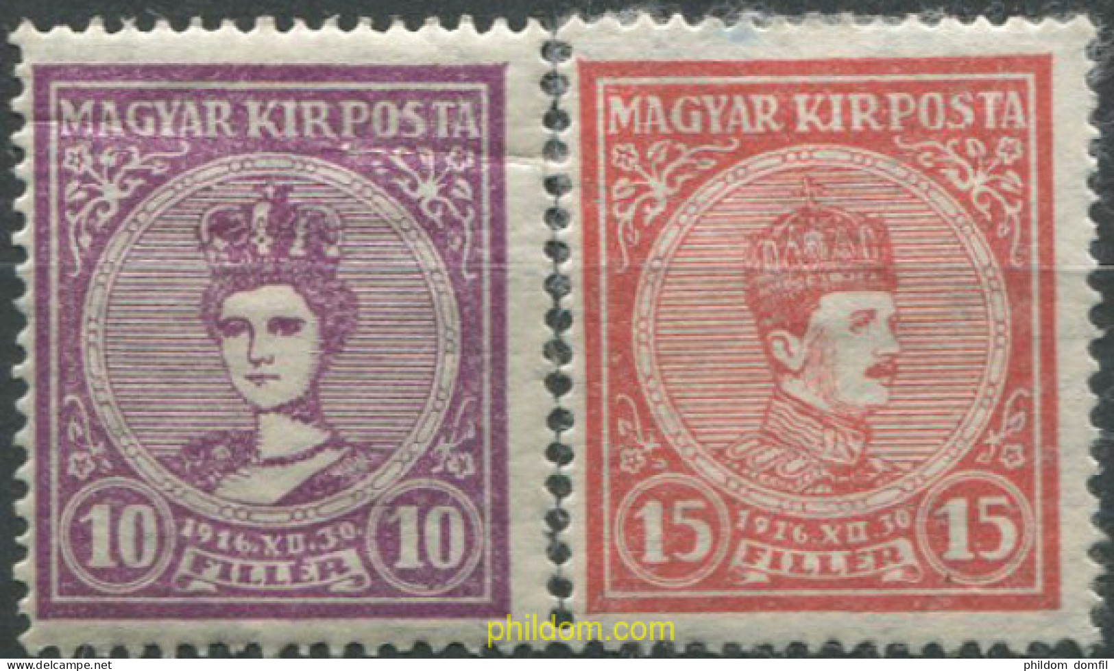 700981 HINGED HUNGRIA 1916 CORONAMIENTO DE LOS SOBERANOS - Unused Stamps
