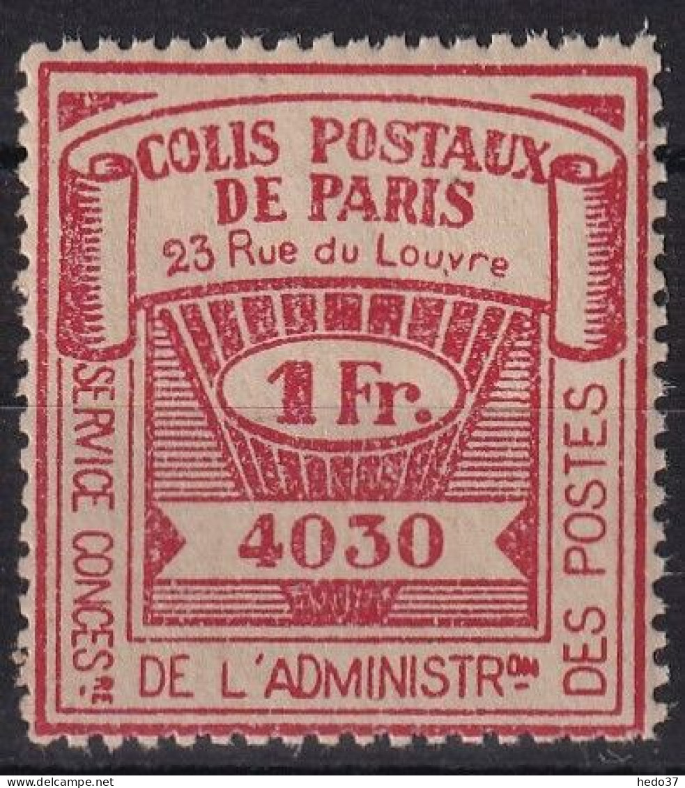 France Colis Postaux Paris Pour Paris N°92 - Colis Réclame - Neuf ** Sans Charnière - TB - Altri & Non Classificati