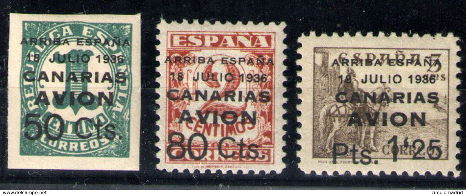 España (Canarias) Nº 20/22. Año 1937 - Charity