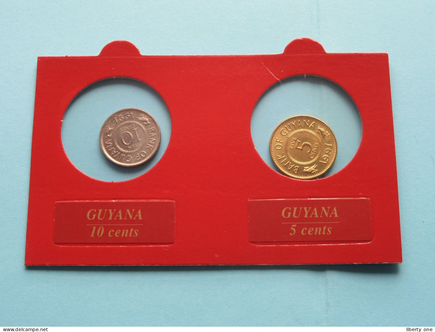Set Of 2 Coins > 10 Cents (1991) & 5 Cents (1991) > ( Monnaies Du Monde > Editions ATLAS ) GUYANA ( Voir SCANS ) ! - Guyana