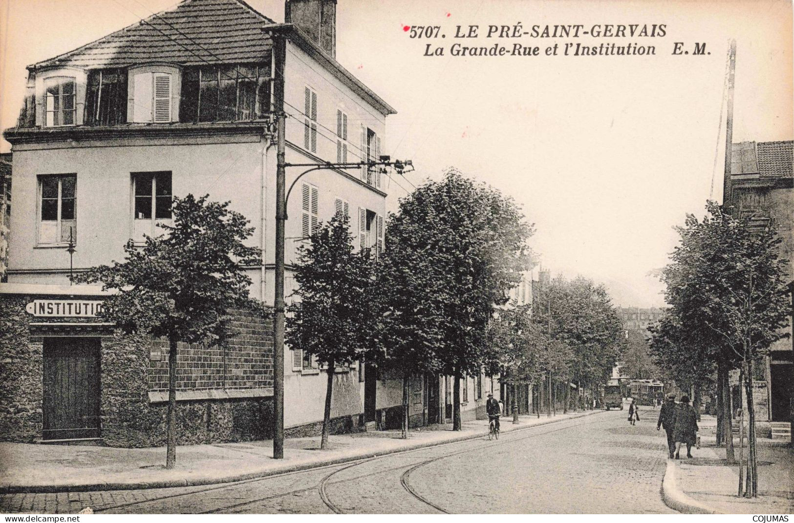 93 - LE PRE SAINT GERVAIS - S14763 - La Grande Rue Et L'Institution - Tramway - L23 - Le Pre Saint Gervais