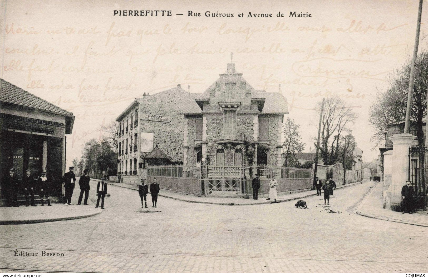 93 - PIERREFITTE - S14765 - Rue Guéroux Et Avenue De Mairie - Café - Pli - L23 - Pierrefitte Sur Seine