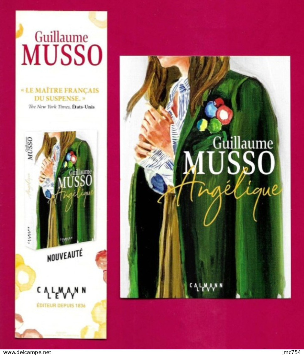 Bookmarks - Duo Marque page + CPM. Guillaume Musso. Angélique. Editions  Calmann-Lévy. Bookmark.