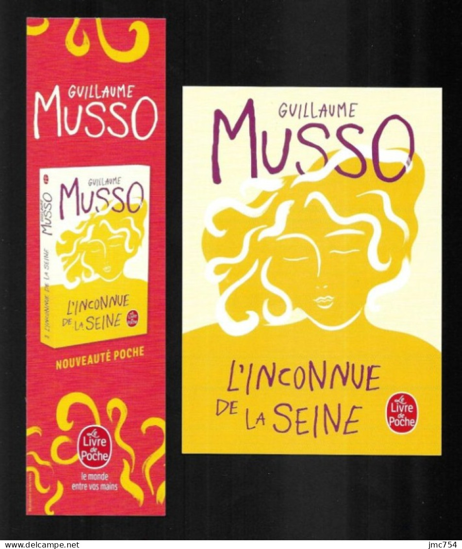 Duo Marque Page + CPM.   Guillaume Musso.   Le Livre De Poche.   Bookmark. - Marque-Pages