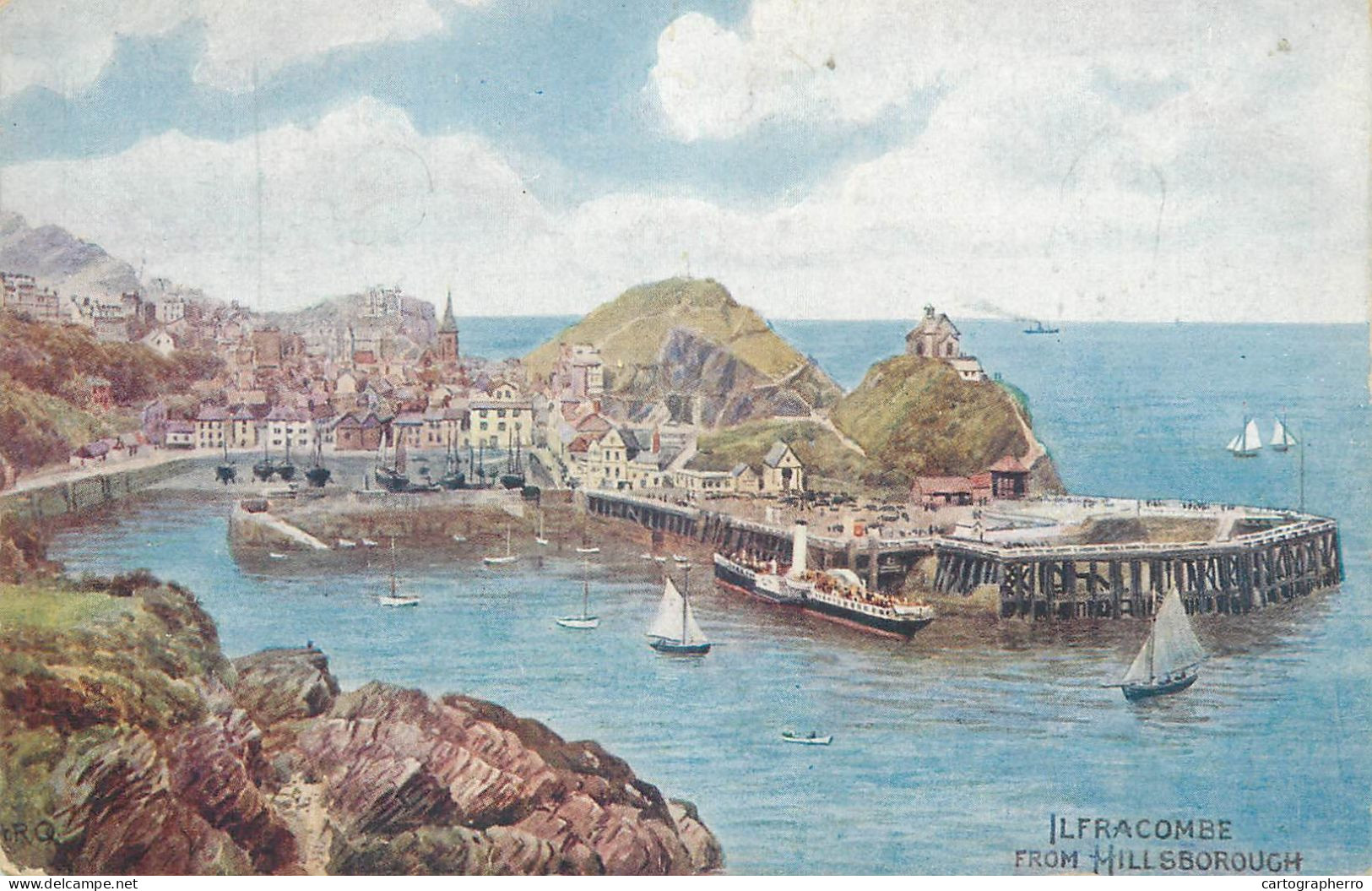 Postcard Uk England Devon Ilfracombe From Hillsborough 1959 - Ilfracombe