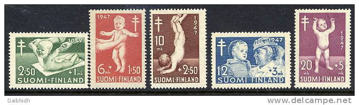 FINLAND 1947 Tuberculosis Fund Set MNH / **.  Michel 341-45 - Ongebruikt