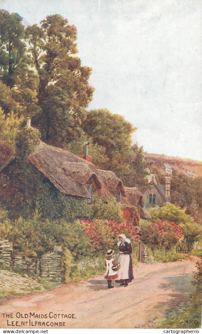 Postcard Uk England Devon Ilfracombe The Old Maids Cottage - Ilfracombe