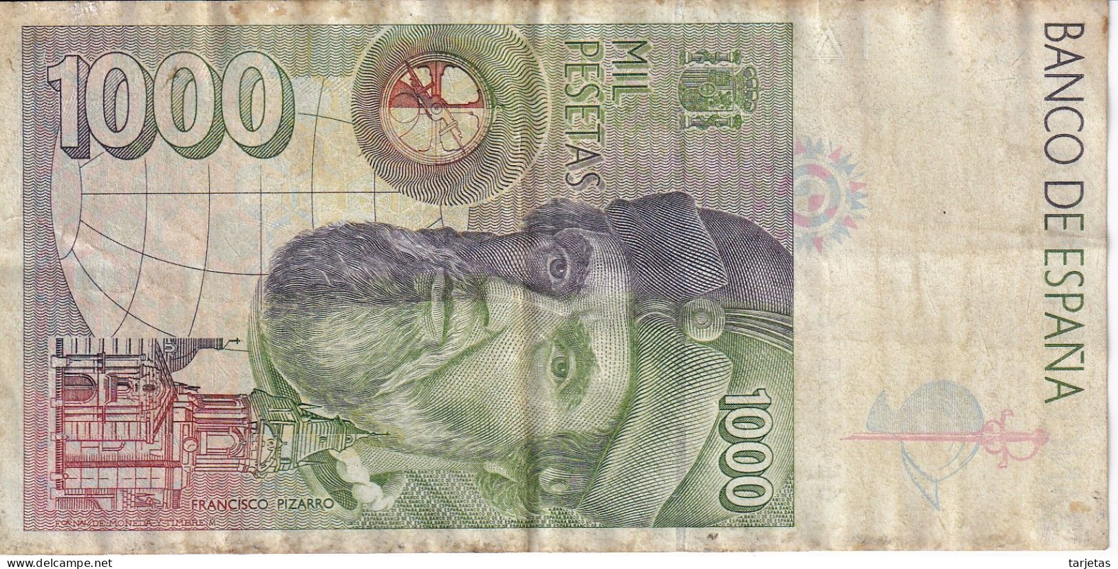 BILLETE DE 1000 PESETAS DEL AÑO 1992 DE HERNAN CORTES SERIE 6E (PIZARRO) - 1000 Pesetas