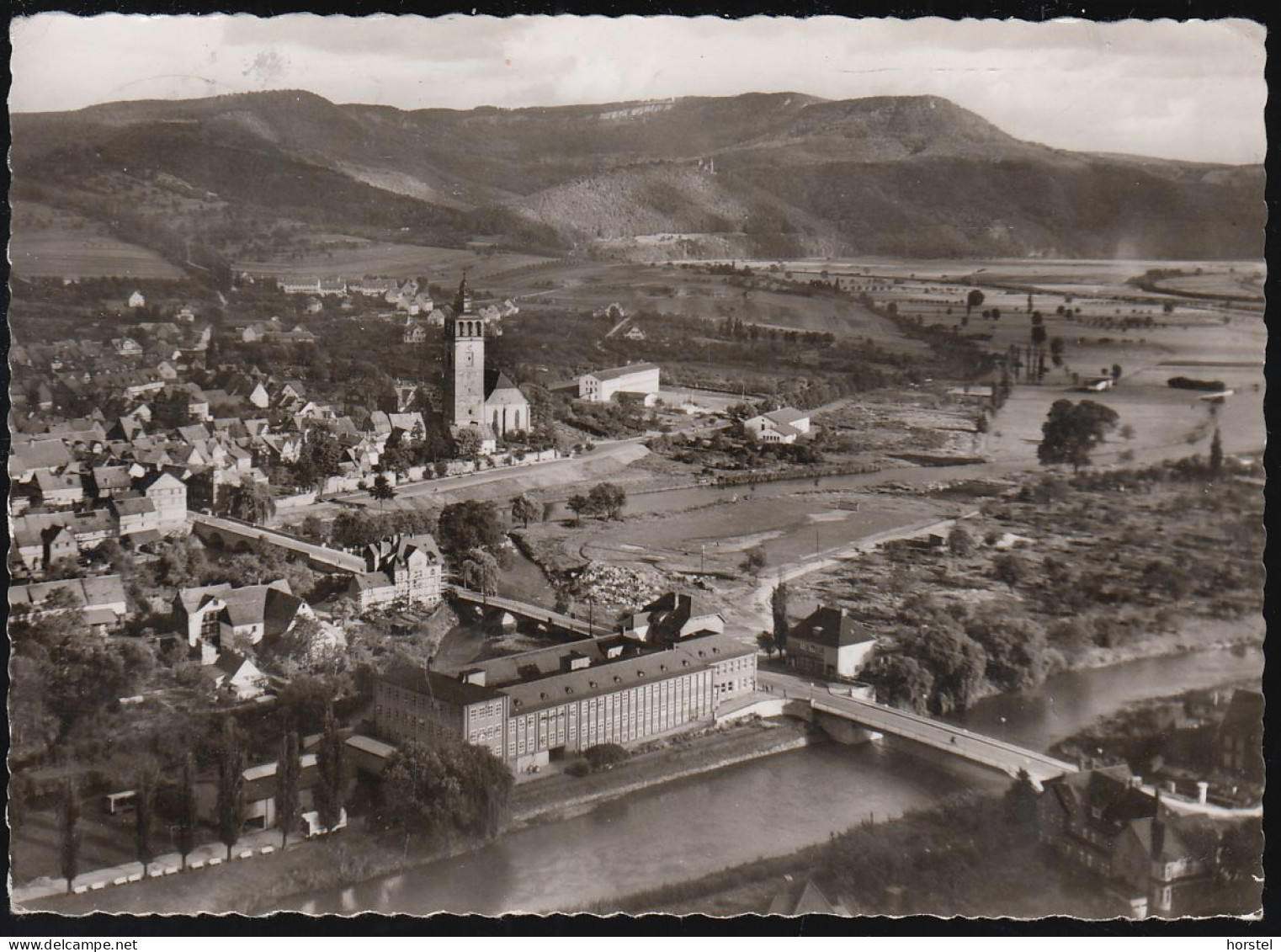 D-37242 Bad Sooden-Allendorf - Alte Luftaufnahme - Brücke - Kirche - Aerial View - Nice Stamp - Bad Sooden-Allendorf