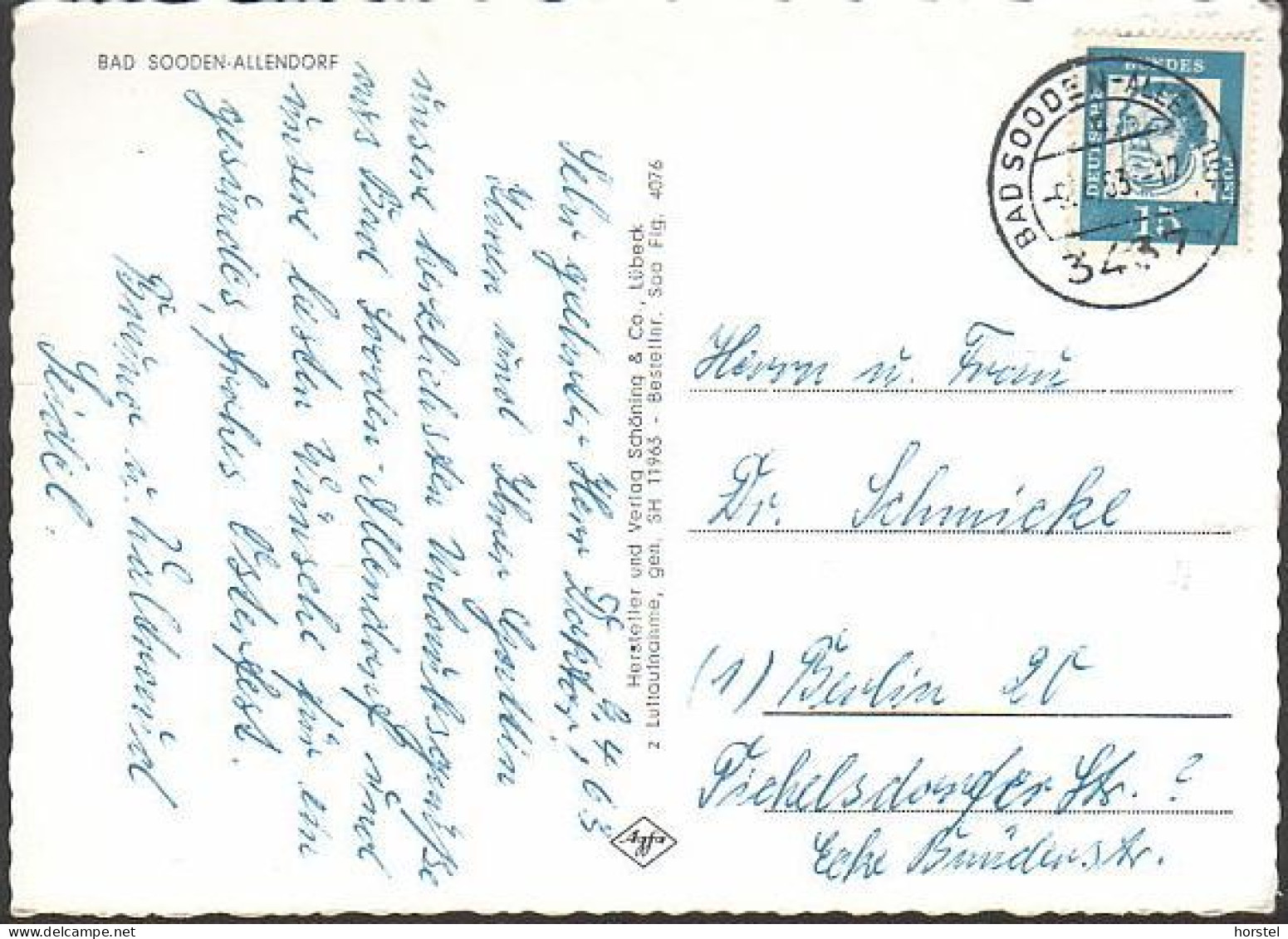 D-37242 Bad Sooden-Allendorf - Alte Luftaufnahme - Brücke - Kirche - Aerial View - Nice Stamp - Bad Sooden-Allendorf