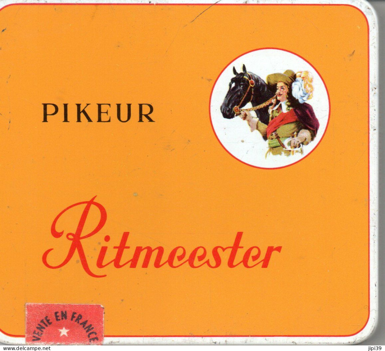 Boite Métal CIGARS RITMEESTER PIKEUR ( Hollande ) Vente En France Par SEITA - Empty Tobacco Boxes